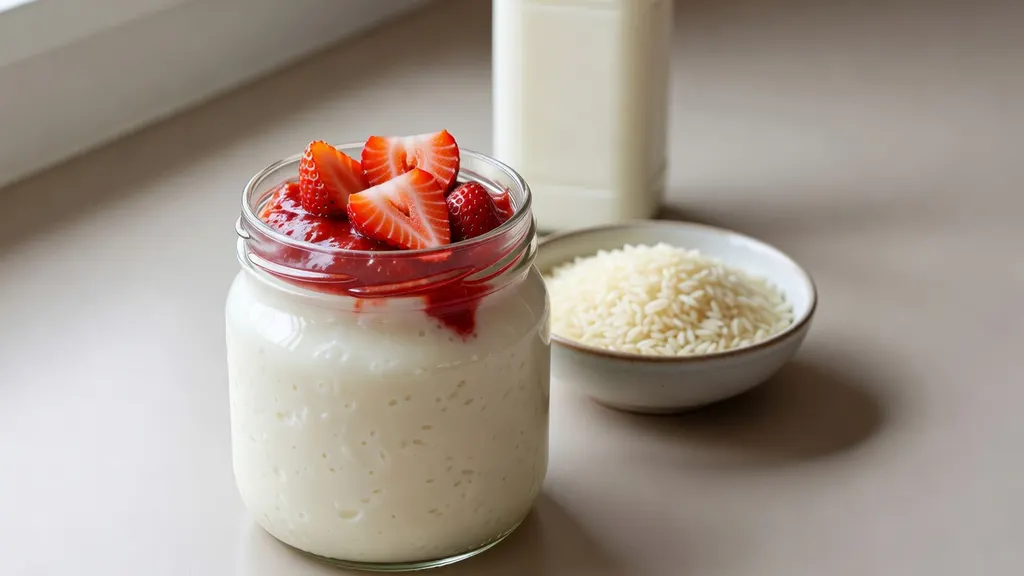 Pudding Ryzowy z Truskawkami Dieta Bezglutenowa i Bezmleczna