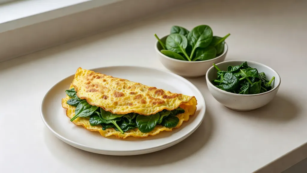 Weganski Omlet Ze Szpinakiem