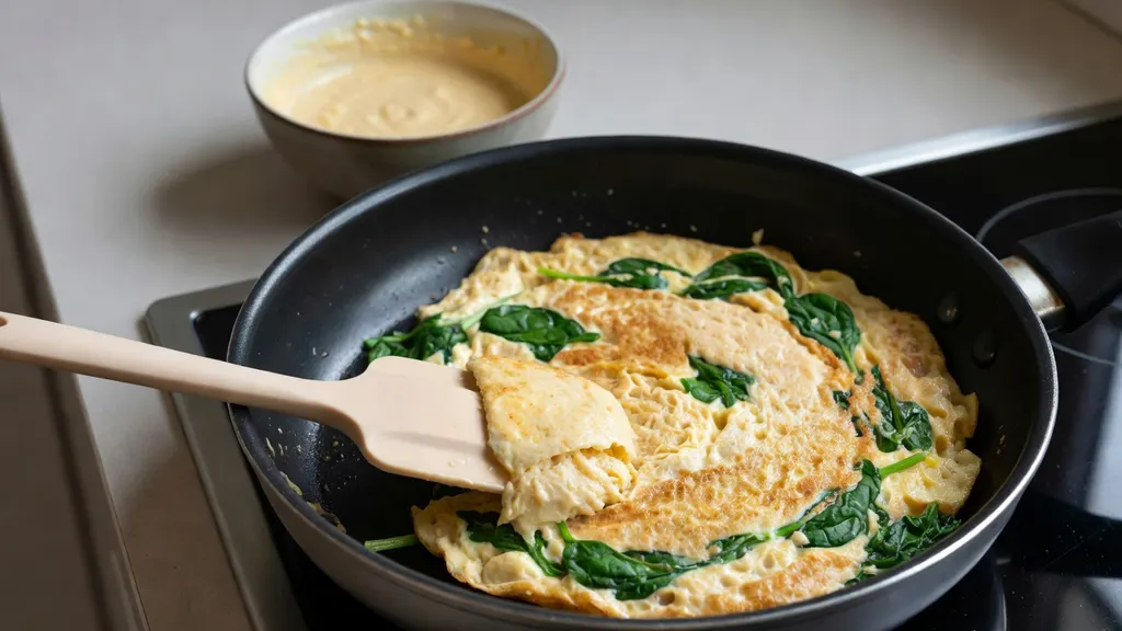 Weganski Omlet Ze Szpinakiem
